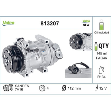 Kompressor, Klimaanlage VALEO CORE-FLEX 813207
