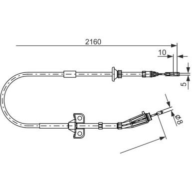 1 987 482 284 Seilzug, Feststellbremse 1 987 482 284 Seilzug, Feststellbremse