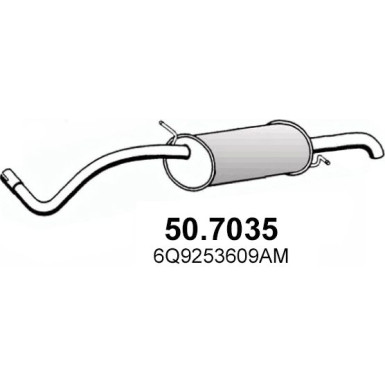 Auspuff-Endtopf | SEAT,SKODA 02 | 50.7035