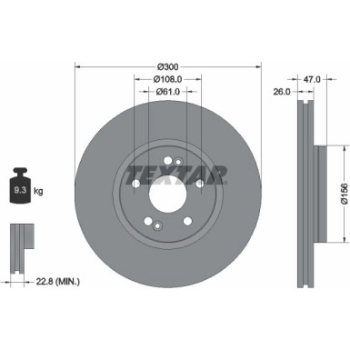 Bremsscheibe Renault P. Laguna 01- 300Mm PRO 92119003