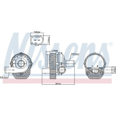 NISSENS Zusatzwasserpumpe NISSENS Zusatzwasserpumpe
