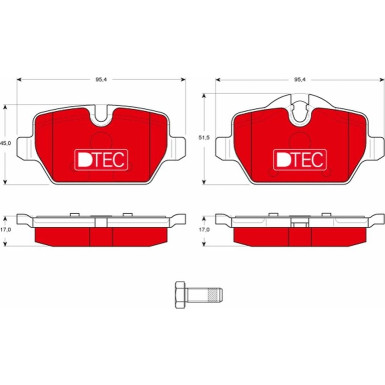 Bremsbelagsatz Bmw T. 1/3 1,6-2,0 03-13 Dtec Cotec | GDB1612DTE