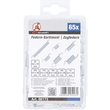 BGS Federn-Sortiment Zugfedern 65-tlg BGS Do it yourself 88173