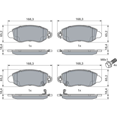 Bremsklötze | FORD | 0 986 494 047