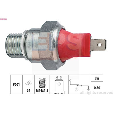 EPS Druckschalter 1.800.022 Made in Italy - OE Equivalent