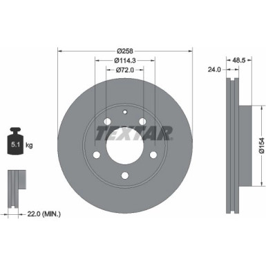 Bremsscheibe Mazda S. 626 91-/Probe | 92062000