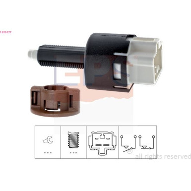 Bremslichtschalter Made in Italy - OE Equivalent 1.810.177 Bremslichtschalter Made in Italy - OE Equivalent 1.810.177