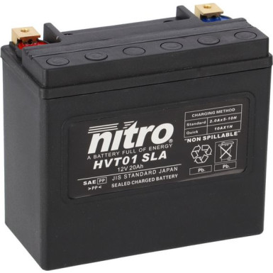 NITRO Motorradbatterie, geschlossen | HARLEY DAVIDSON, OE 65989-97 | HVT 01 SLA