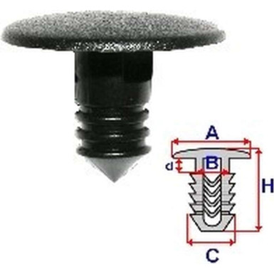 Kappe / Carpins Citroen Bx C15 C4 Saxo / Peugeot 106 207 307 405 406 (10 Stück) | A82029