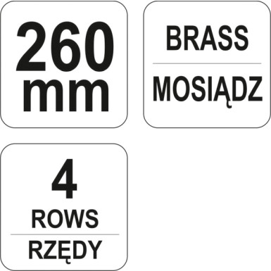 YT-6344 Messingdrahtbürste 4Reihig