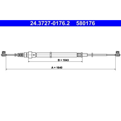 24.3727-0176.2 Seilzug, Feststellbremse 24.3727-0176.2 Seilzug, Feststellbremse
