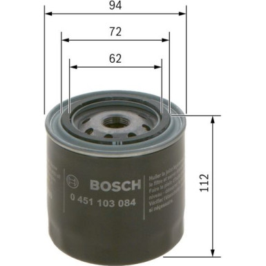 Ölfilter | DODGE,CHRYSLER,PORSCHE,VW | 0 451 103 084