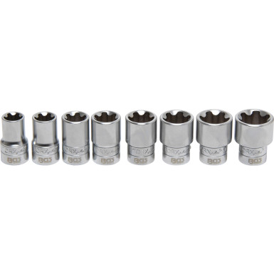 BGS Steckschlüssel-Einsatz-Satz T-Profil Plus (für Torx Plus) | Antrieb Innenvierkant 12,5 mm (1/2"""") | SW 18EP - 32EP | 8-tlg | 8806