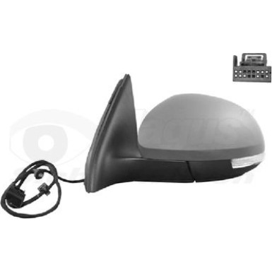 Aussenspiegel li. elek. Verstell. bhz VW Tiguan asph.6Pins OE 5N1857507P9B9 HAGUS