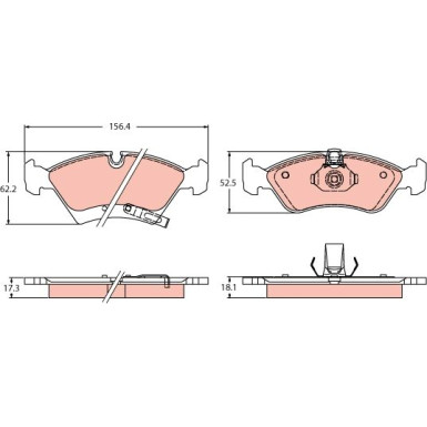 Bremsbelagsatz, Scheibenbremse | Diverse | GDB2441