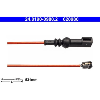 24.8190-0980.2 Warnkontakt, Bremsbelagverschleiß