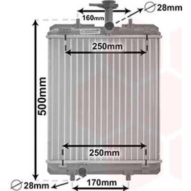 VAN WEZEL Kühler, Motorkühlung 53002360 VAN WEZEL Kühler, Motorkühlung 53002360