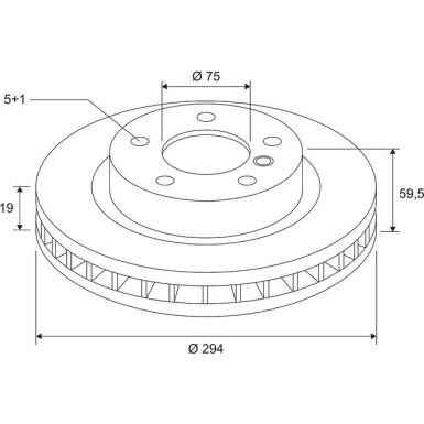 VALEO Bremsscheibe 672656 COATED
