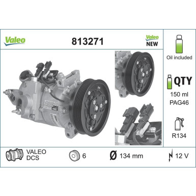 Kompressor, Klimaanlage Valeo Origins New OE TECHNOLOGIE 813271