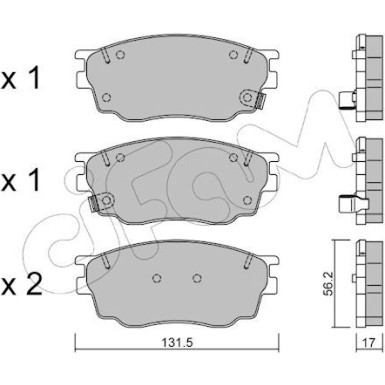 CIFAM Bremsbelagsatz, Scheibenbremse 822-475-0