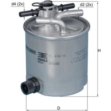 MAHLE Kraftstofffilter | KL 404/16