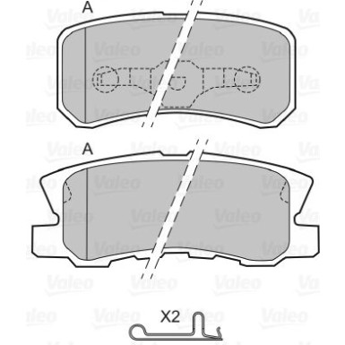 VALEO Bremsbeläge 601321