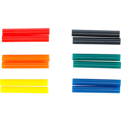 BGS Heißklebe-Patronen bunt Ø 7,5 mm, 50 mm 12-tlg BGS Do it yourself 80849