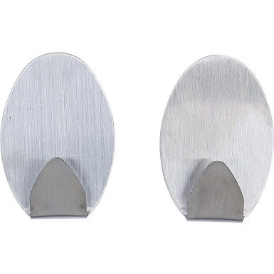 BGS Edelstahl-Klebehaken 35 x 50 mm 1,0 kg 2-tlg BGS Do it yourself 88230