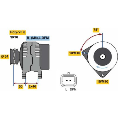 Lichtmaschine | CITROEN,FIAT,PEUGEOT | 0 986 080 190