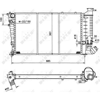 NRF Motorkühler | 50412