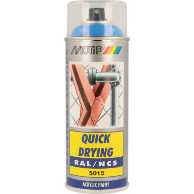 MoTip hochglänzender Acryllack himmelblau 400ml | 7012