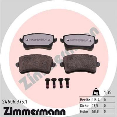 ZIMMERMANN Bremsbeläge 24606.975.1
