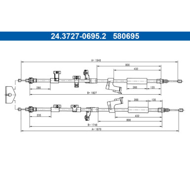 24.3727-0695.2 Seilzug, Feststellbremse