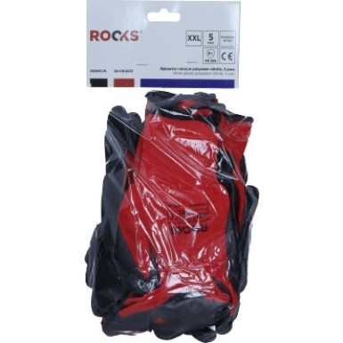 OK-09.0013 Arbeitshandschuhe Aus Polyester-Nitrill, Größe Xxl, 5 Paar