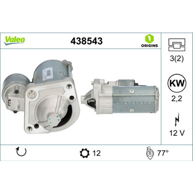 VALEO Anlasser 438543 VALEO Anlasser 438543