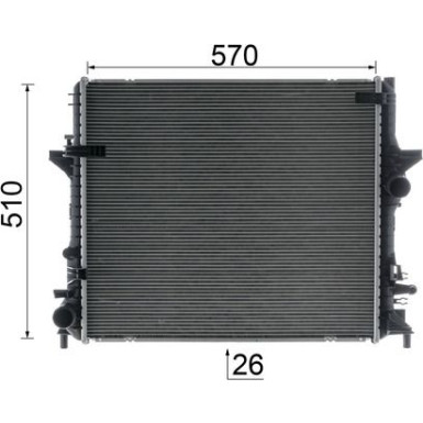MAHLE Kühler, Motorkühlung CR 1930 000P