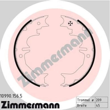 ZIMMERMANN Bremsbacken | 10990.156.5