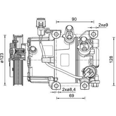 MAHLE Kompressor, Klimaanlage ACP 1465 000P BEHR Premium Line