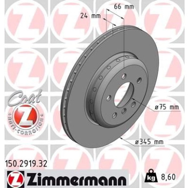 ZIMMERMANN Bremsscheibe 150.2919.32 FORMULA F
