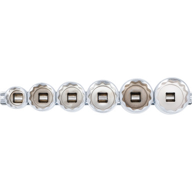 BGS Steckschlüssel-Einsatz-Satz, Zwölfkant | Antrieb Innenvierkant 12,5 mm (1/2"""") | SW 24 - 38 mm | 6-tlg | 70102