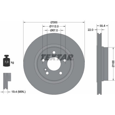 Bremsscheibe Db T. W210/S210 3.2-5.4 96-03 PRO 92176203