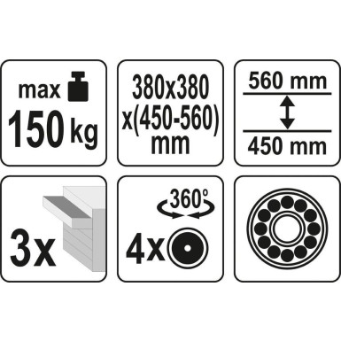 YT-08795 Werkstatthockersitz Mit Schubladen
