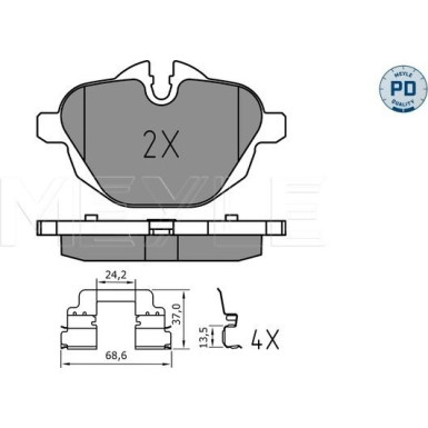Bremsbelagsatz Bmw T. F10/F11 520-530 10-/F25 X3 10 | 025 245 6118/PD