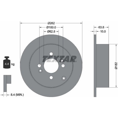Bremsscheibe Hyundai T. Getz 03/I20 08- Mit Esp PRO 92161303
