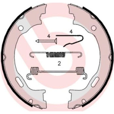S 50 515 Bremsbackensatz, Feststellbremse ESSENTIAL LINE