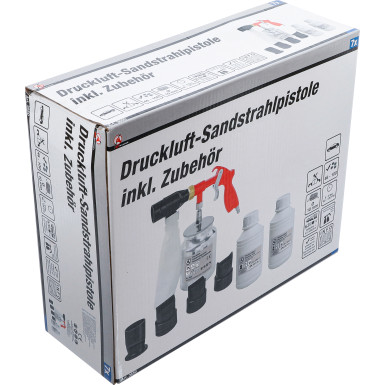 BGS Druckluft-Sandstrahlpistole inkl. Zubehör | 3650