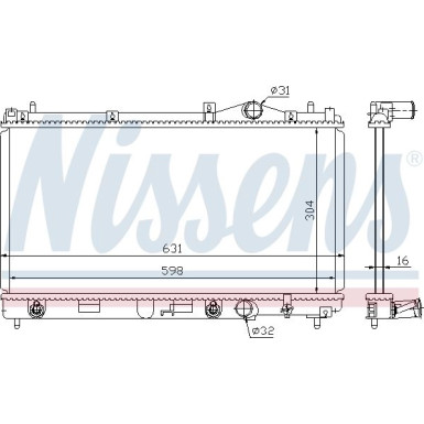Wasserkühler PKW | CHRYSLER NEON 2.0 97-98 | 609941
