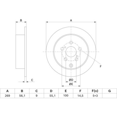 Bremsscheibe HA | TOYOTA Celica,Prius 99 | 0 986 479 658