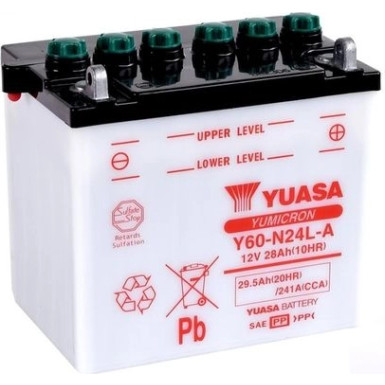 Yuasa MF VRLA Batterie COMBIPACK | offen, mit Säurepaket | Y60-N24L-A
