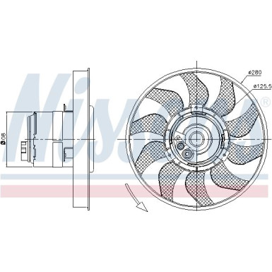 Kühlerlüfter PKW | VW T4 90 | 85619